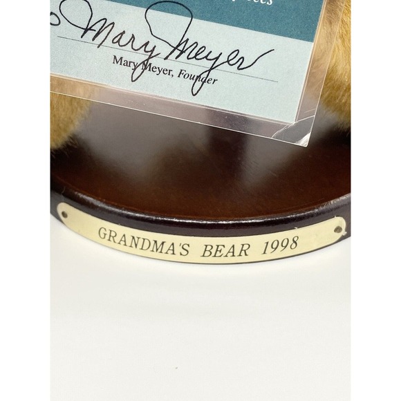 Mary Meyer Bear Grandma’s 1998 65th Anniversary 10” Limited Edition 1656/2500 - Picture 3 of 9